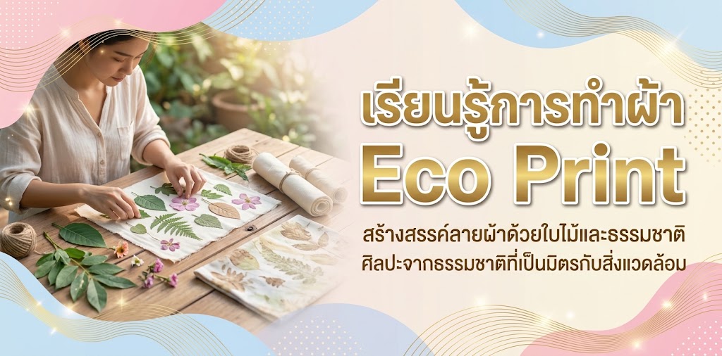 เรียนรู้การทำผ้า Eco Print